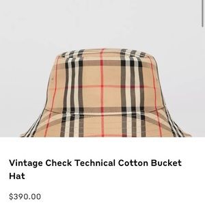 Authentic Burberry bucket hat unisex